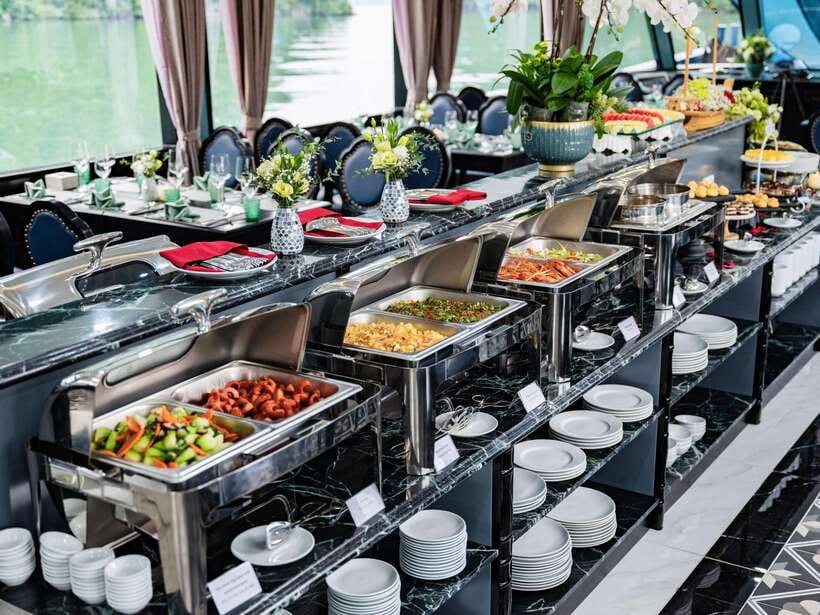 Enjoy the Beauty of Ha Long on Pamela Luxury Cruise - Premium Buffet Lunch and Sunset Party