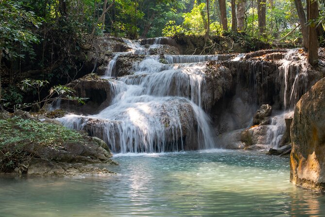 Erawan National Park and Bridge Over River Kwai: Small Group Tour - Erawan Waterfalls in Erawan National Park
