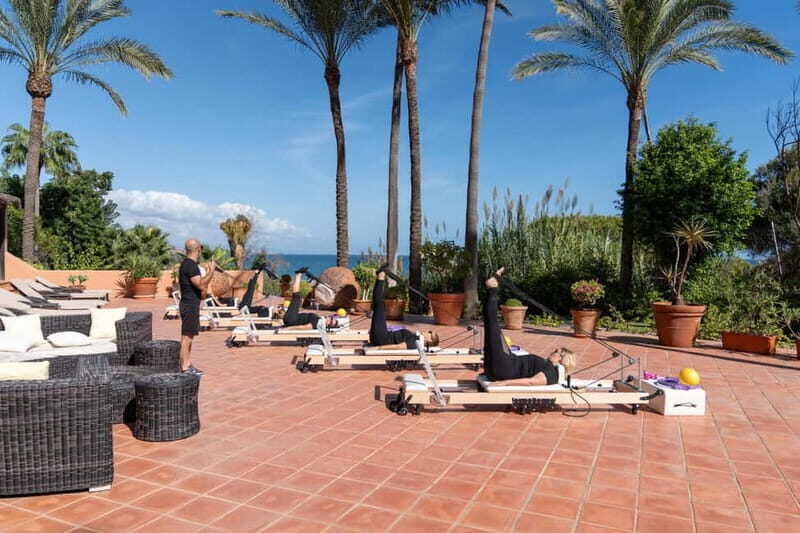 Estepona: Pilates on a Catamaran and Sunset Cruise + bubbly - Key Points