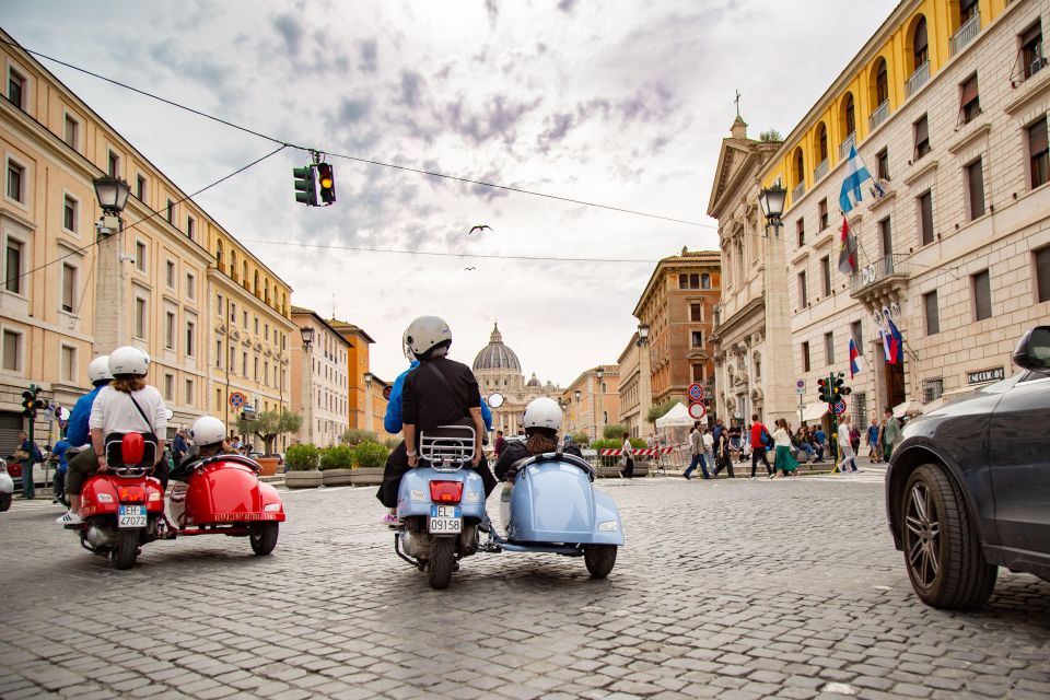 Evening Vespa Sidecar Tour With Italian Aperitivo - Exploring Roman History