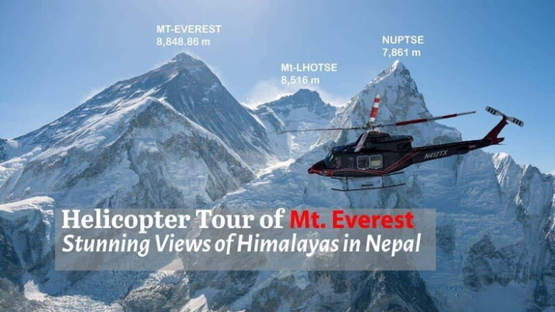 Everest Helicopter (shared) Tour landing in Kalapathar - Key Points