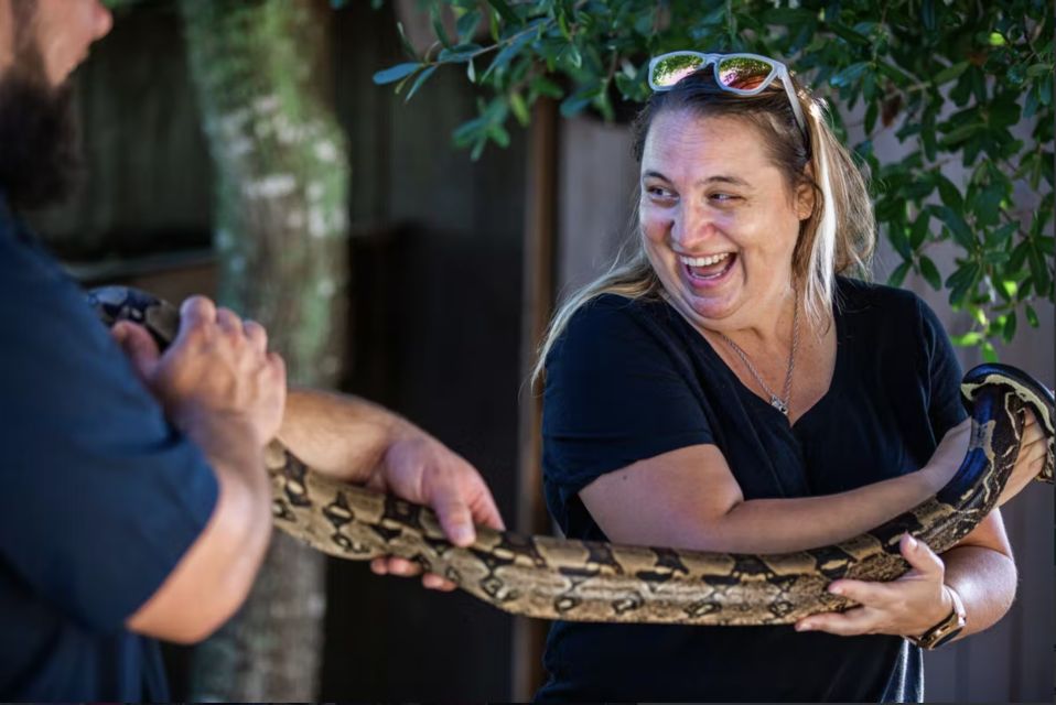Everglades: Sawgrass Park Reptile Exhibit Private Tour - Touching and Petting the Animals