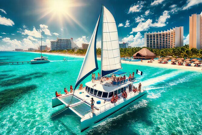 Exciting Catamaran Tour to Isla Mujeres, from Cancún! - Setting Sail on a Caribbean Catamaran