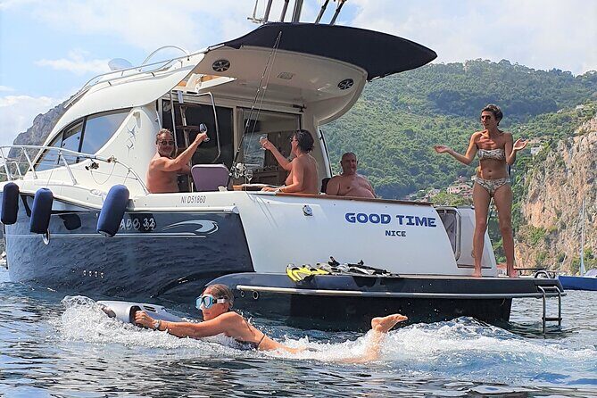 Exclusive cruise, swimming, Saint Jean Cap Ferrat, Nice, Eze - An In-Depth Look at the French Riviera Private Boat Experience