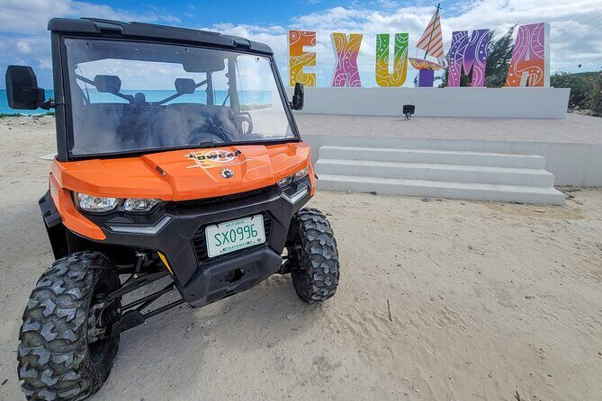 Exuma,Bahamas: 6 Seater Buggy/Jeep Rental with Bluetooth speakers - Key Points