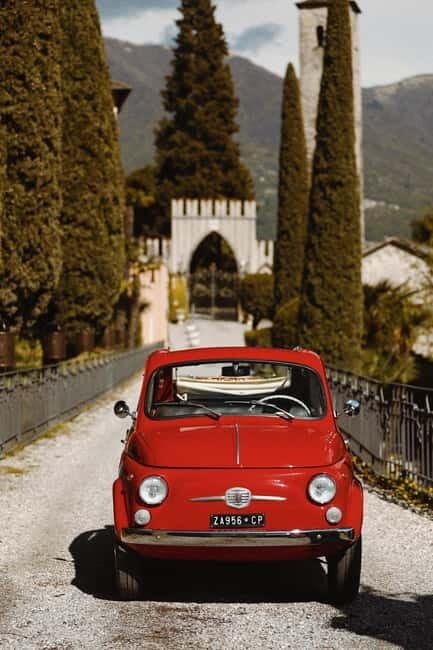 Fiat 500 Cabrio rental  Discover Lake Como with "Rosetta" 2 hours - An Authentic Italian Drive Through Stunning Scenery