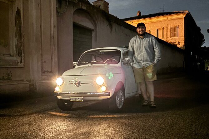 Fiat500 Night&Sunset Photoshoot, with a Roman, pickup included - Key Points