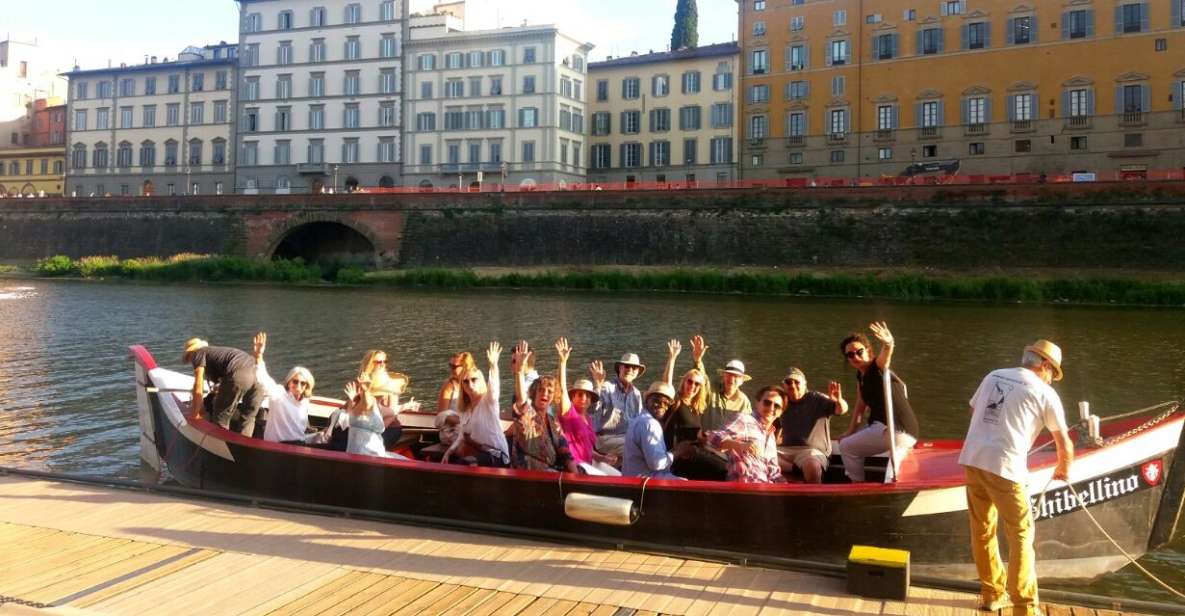 Florence: Guided Gondola Boat Tour With a Glass of Wine - Itinerary Details