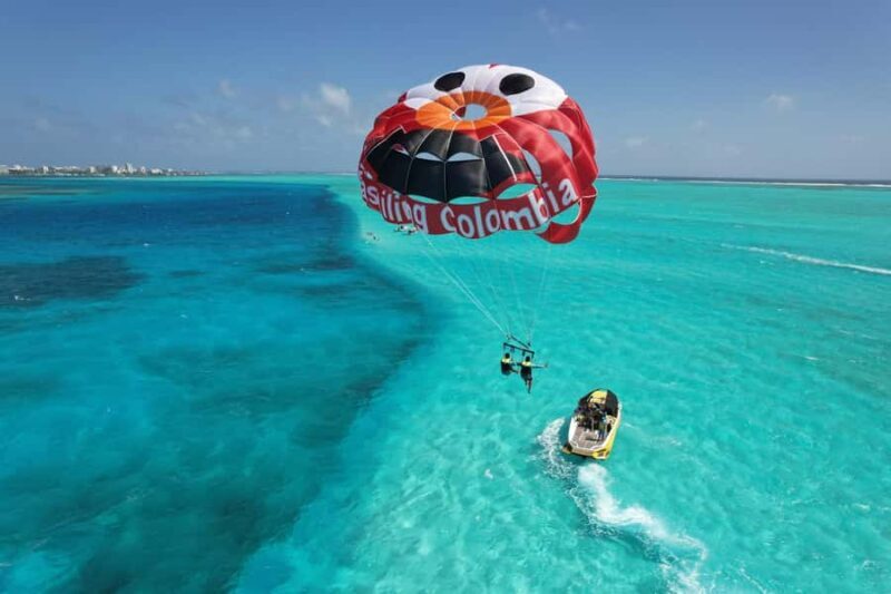 Fly over the 7-Colored Sea Parasail San Andres + Go PRO Camera Included - An In-Depth Look at the San Andrés Parasail Experience