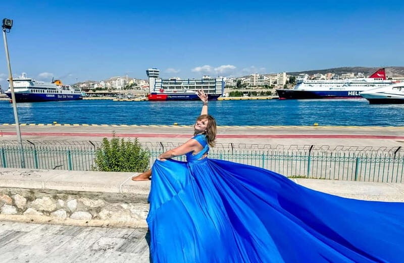 Flying Dress Photoshoot - Piraeus Cruise Port - The Value of Professional Photography at the Port