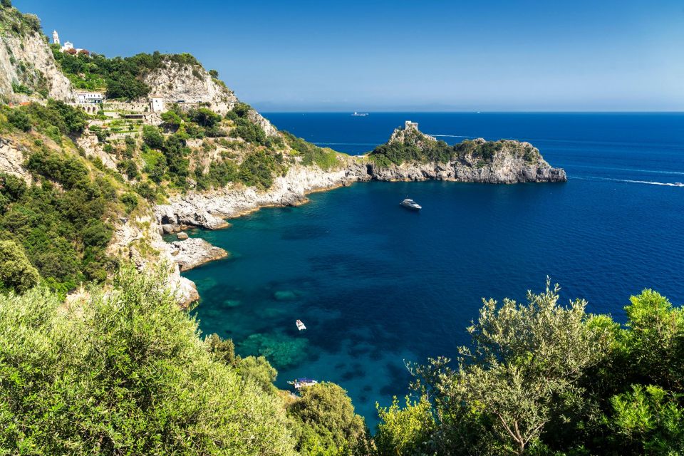 From Amalfi: 7H Amalfi Coast - Group Tour by Boat - Scenic Stops and Swims
