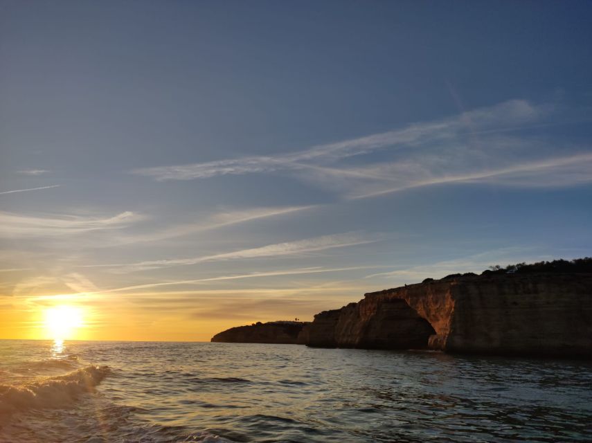 From Armacao De Pera: Sunset Benagil Caves Boat Tour - Frequently Asked Questions