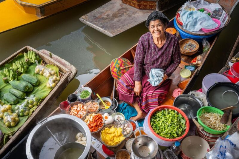 From Bangkok: Railway & Damnoen Saduak Floating Market Tour - Key Points