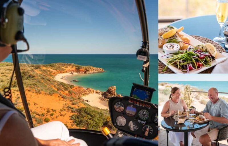 From Broome: Eco Beach Explorer Helicopter Flight with Lunch - A Scenic Flight Over Broome’s Stunning Coastline