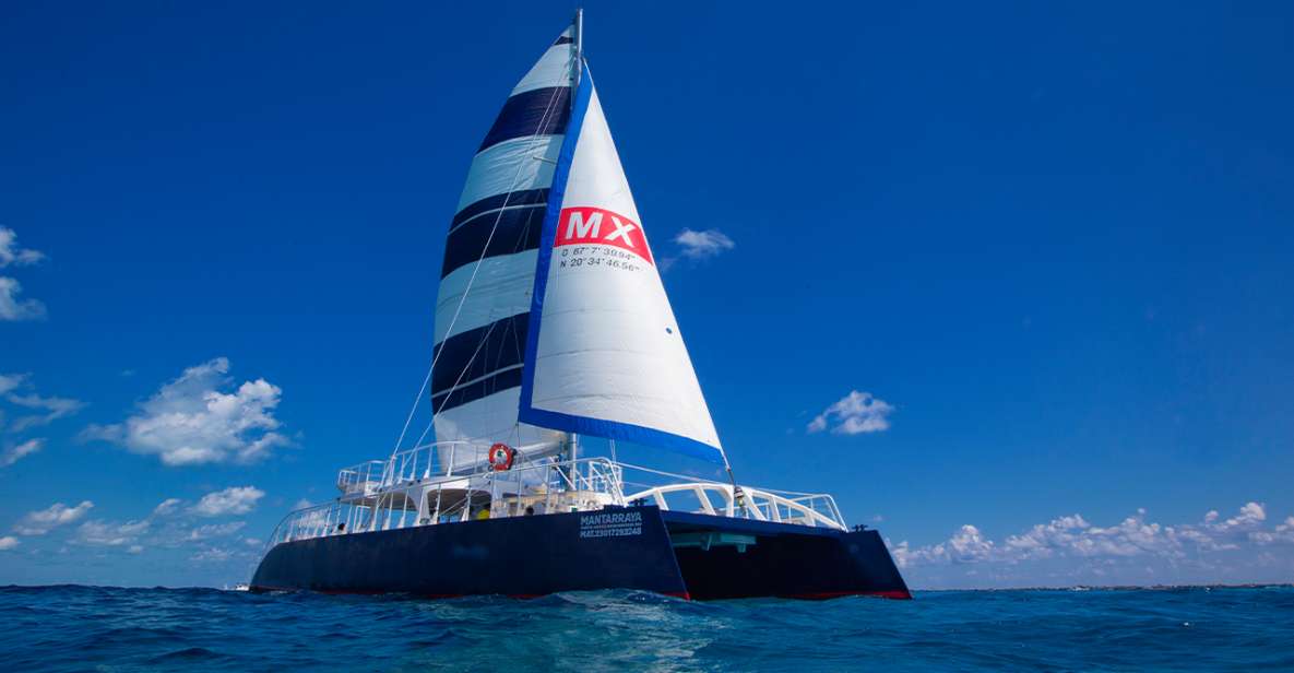 From Cancun: Catamaran to Isla Mujeres, Snorkel & Beach Club - Catamaran or Ferry Return Option