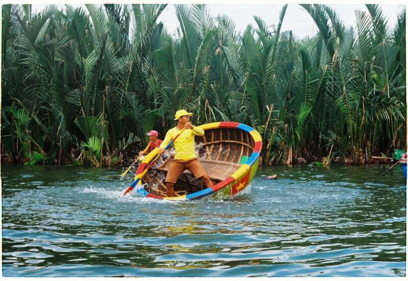 From Danang: Coconut Jungle, Hoi An City, Lantern Release - Traditional Fishing Techniques and Bamboo Boat Rowing