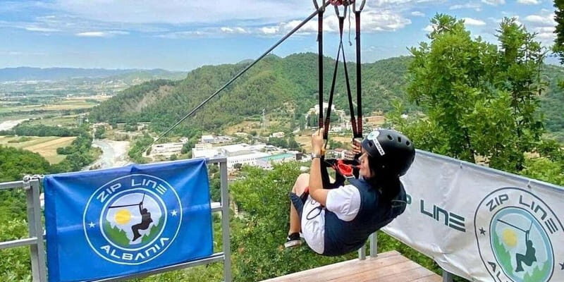 From Durres/Tirana: Zip Line, Petrela Castle, and Waterfall - The Value for Money