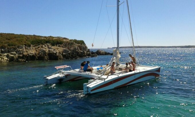 From Fornells: Half-Day Menorca Catamaran Trip W/ Snorkeling - Catamaran Trip Duration