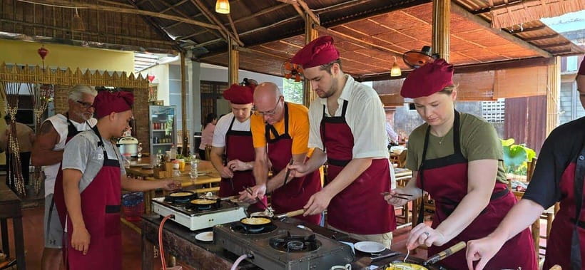 From Hoi An : Cam Thanh Cooking Class & My Son Heritage Tour - Hands-On Cooking Class