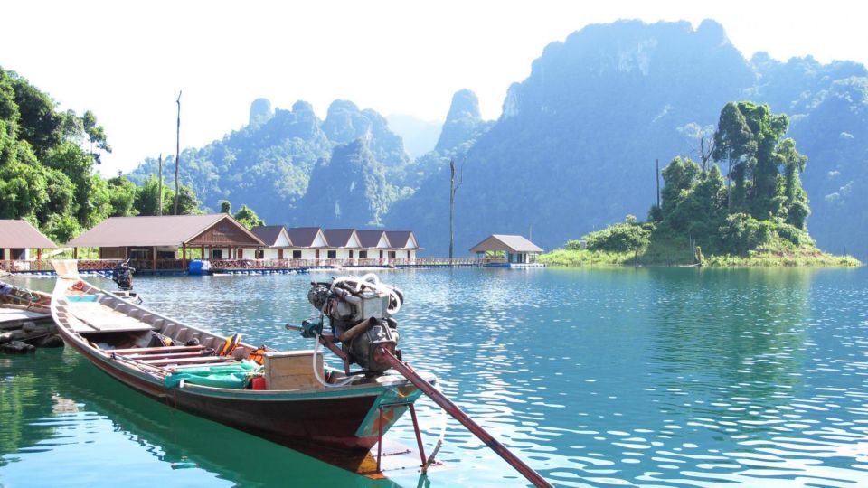 From Khao Lak: Khao Sok Lake, Bamboo Rafting and Cave Tour - Cheow Larn Lake Exploration