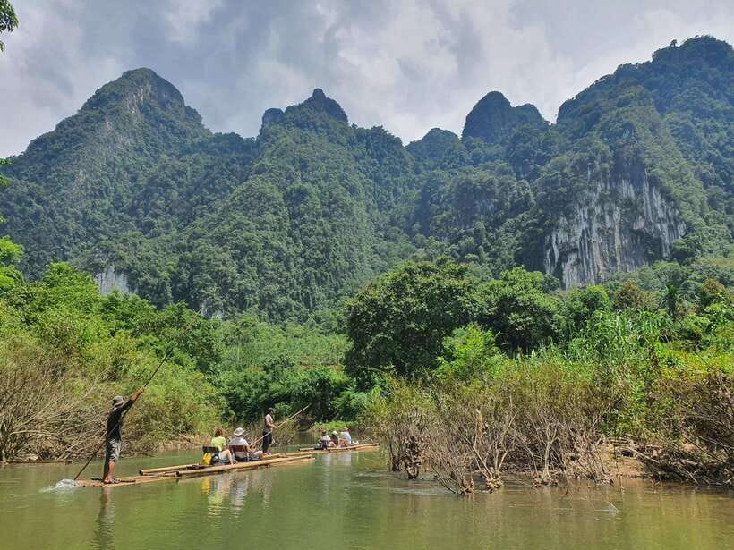 From Krabi : PRIVATE : The BEST of Khao Sok Lake & Rafting - Bamboo Rafting on Sok River