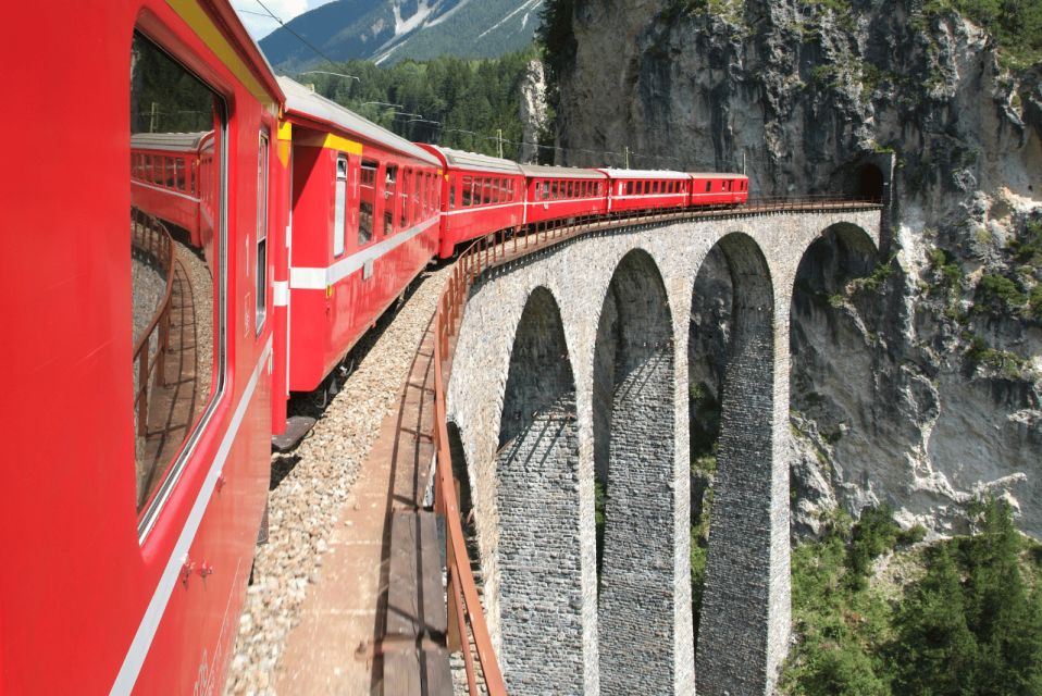 From Lecco Railway Station: Bernina Train Ticket - Bernina Red Train Tirano to Saint Moritz