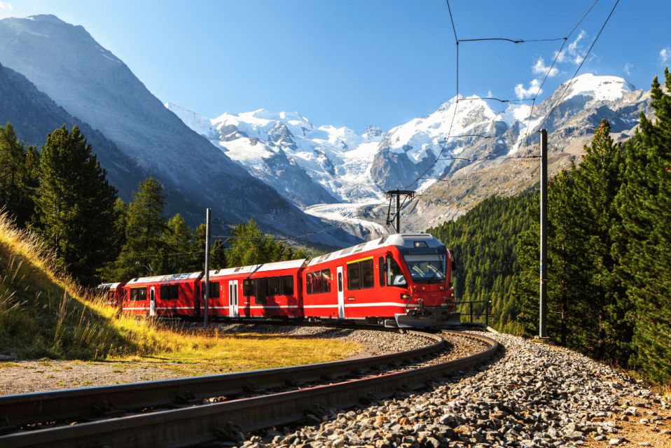 From Lecco Railway Station: Bernina Train Ticket - Bernina Red Train Saint Moritz to Tirano