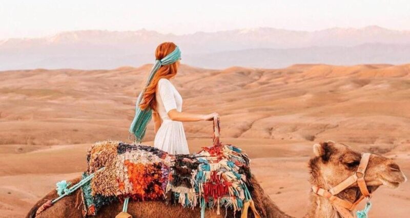 From Marrakech :Sunset Camel Ride in Agafay Desert - Camel Caravan Encounter