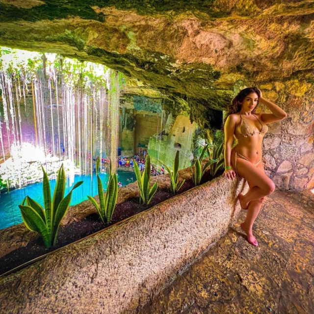 From Merida: Chichen Itza, Cenote Ik Kil, and Izamal Tour - Swimming in Cenote Ik Kil