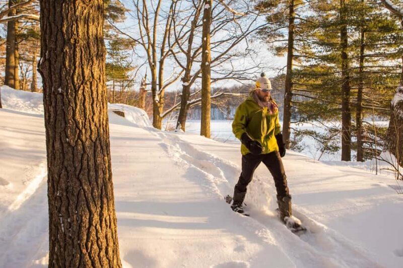 From Montreal: Mont-Saint-Bruno National Park Snowshoe Hike - A Genuine Snowshoe Experience Close to Montreal