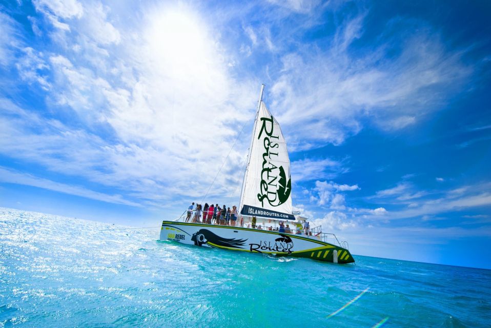 From Negril: Pelican Bar Catamaran Cruise - Sunbathing on the Catamaran