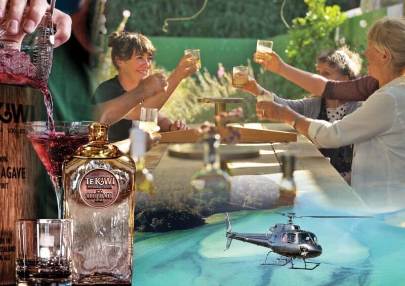 From Nelson: Helicopter Ride to Golden Bay Tequila Farm - Key Points