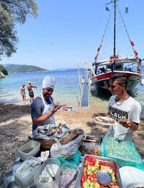 From Nydri: Island-Hopping Cruise with Beach BBQ Lunch - Key Points