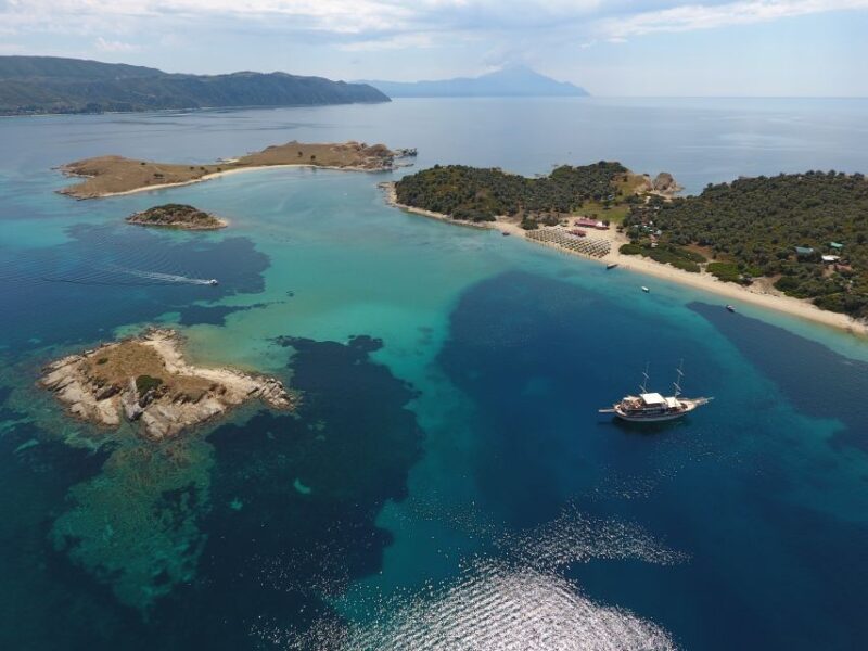 From Ouranoupoli: Blue Lagoon Two Island Cruise - Included in the Price
