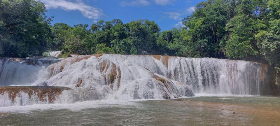 From Palenque: Misol-Ha and Agua Azul Waterfalls Tour - Misol Ha Waterfall