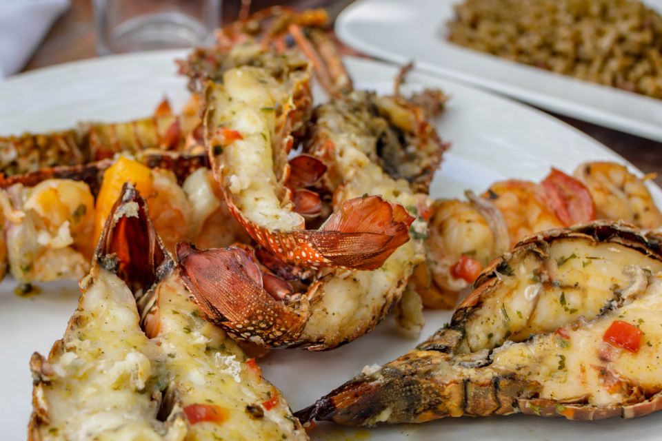 From Puerto Plata: Cayo Arena Private Catamaran Trip & Lunch - Enjoying a Shrimp Skewers Lunch at Playa Punta Rucia