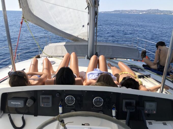 From Rhodes: Private Catamaran Cruise All Inclusive - Popular Swimming Stops