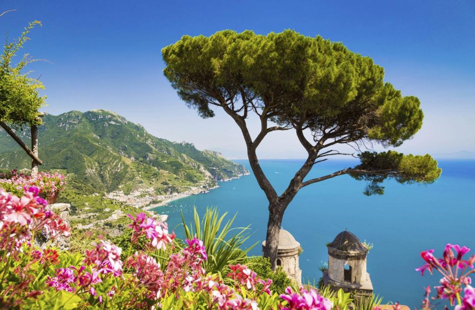 From Salerno: Amalfi Coast by Car & Boat Plus Emerald Grotto - Admiring the Emerald Grotto