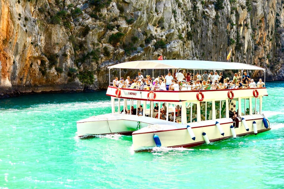 From Side & Alanya: Green Canyon Boat Tour Lunch, SoftDrink - Key Points