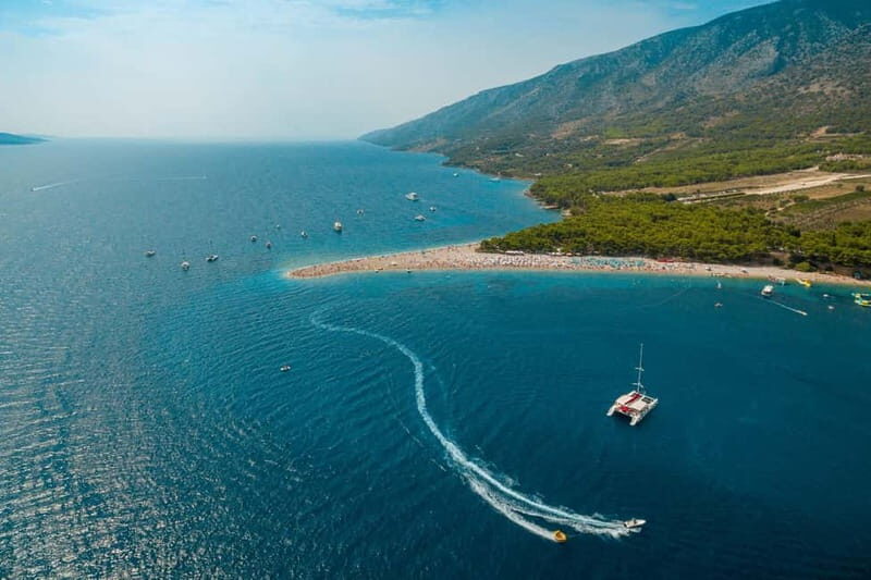 From Split: Catamaran Cruise to Bol, Golden Horn & Bra - The Best of the Sea and Sun