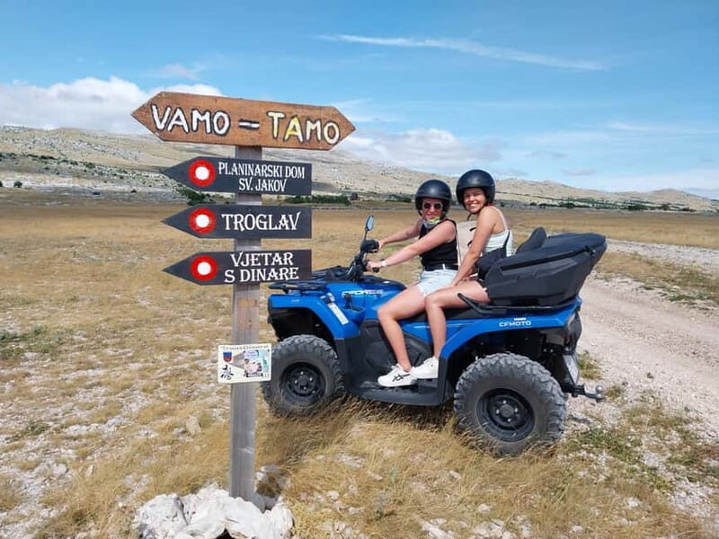 From Split: Dinara Nature Park Quad Adventure with Swimming - The Vehicles and Riding Experience