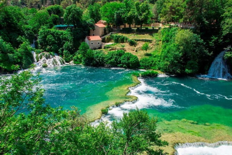 From Split: Krka Waterfalls Tour with Boat Ride & Swimming - The Town of Skradin