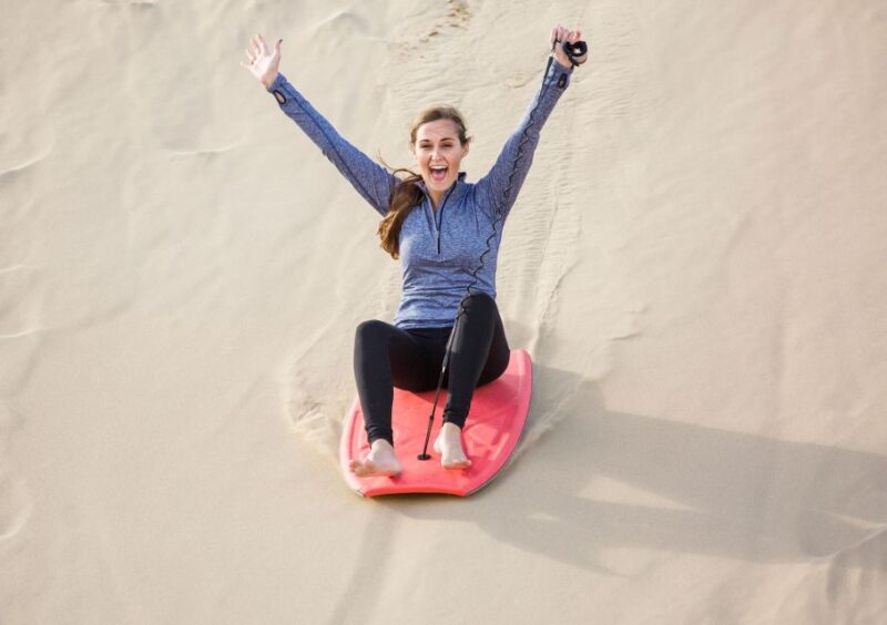 From Taghazout: Tamri Dunes Sandboarding With Sunset Dinner - Panoramic Ocean and Desert Views