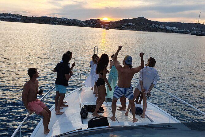 Full Day Private Yacht Cruise in Mykonos on a Ferretti Altura 52s - In-Depth Look at the Experience