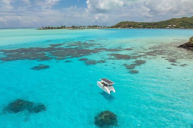Full Day Solar BoatExplores Bora Bora at the Rhythm of the Lagoon - Key Points