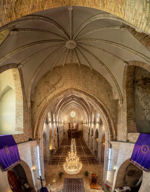 Gandía: Entrance to the Insigne Collegiate Church of Gandía - Panoramic View From the Choir Loft