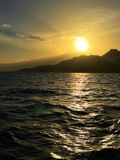 Giardini Naxos Taormina: Dolphin Watching Sunset Tour - Enjoying the Sunset Views Over Mount Etna