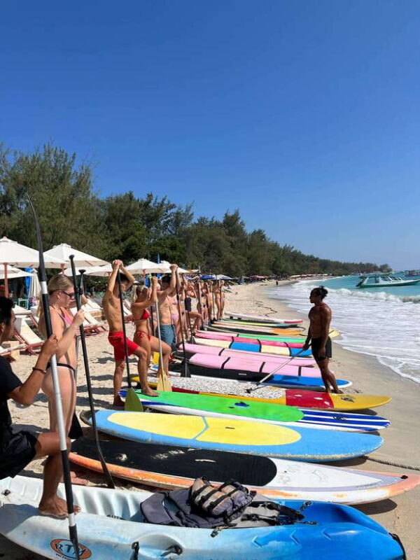 gili sunrise Stand-up paddle boarding or kayaking (droneshot - Starting Point and Logistics  