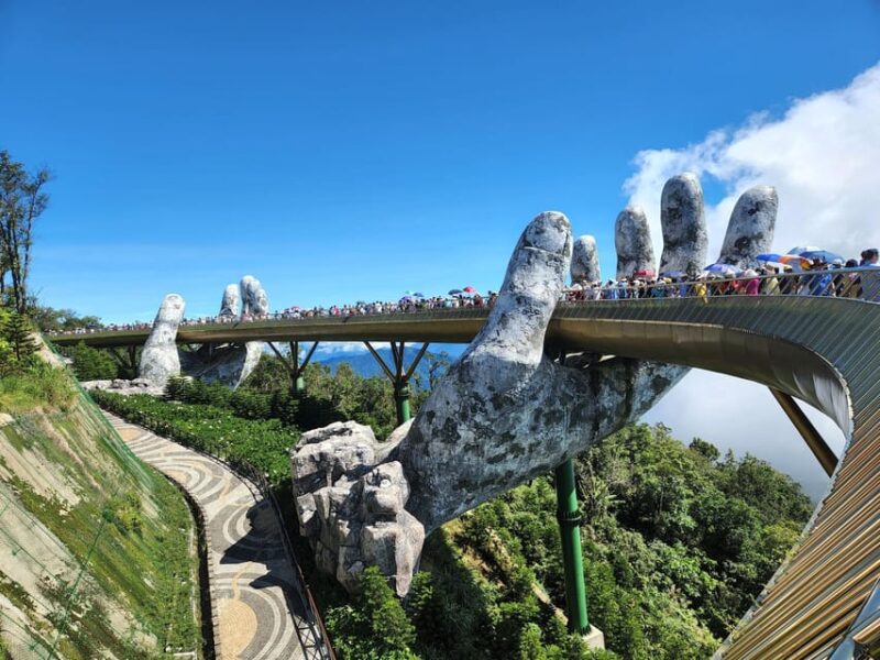 Golden Bridge-Marble Mountain-Hoi An- Night Market-Boat Ride - Cable Car Ride Experience