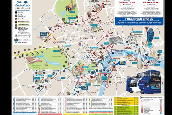 Golden Tours Gray Line London Hop-On Hop-Off With 24 Hours Free - Key Features and Inclusions
